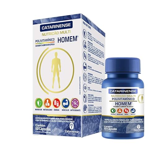 Polivitamínico A-Z Homem - 60 Cápsulas - Catarinense