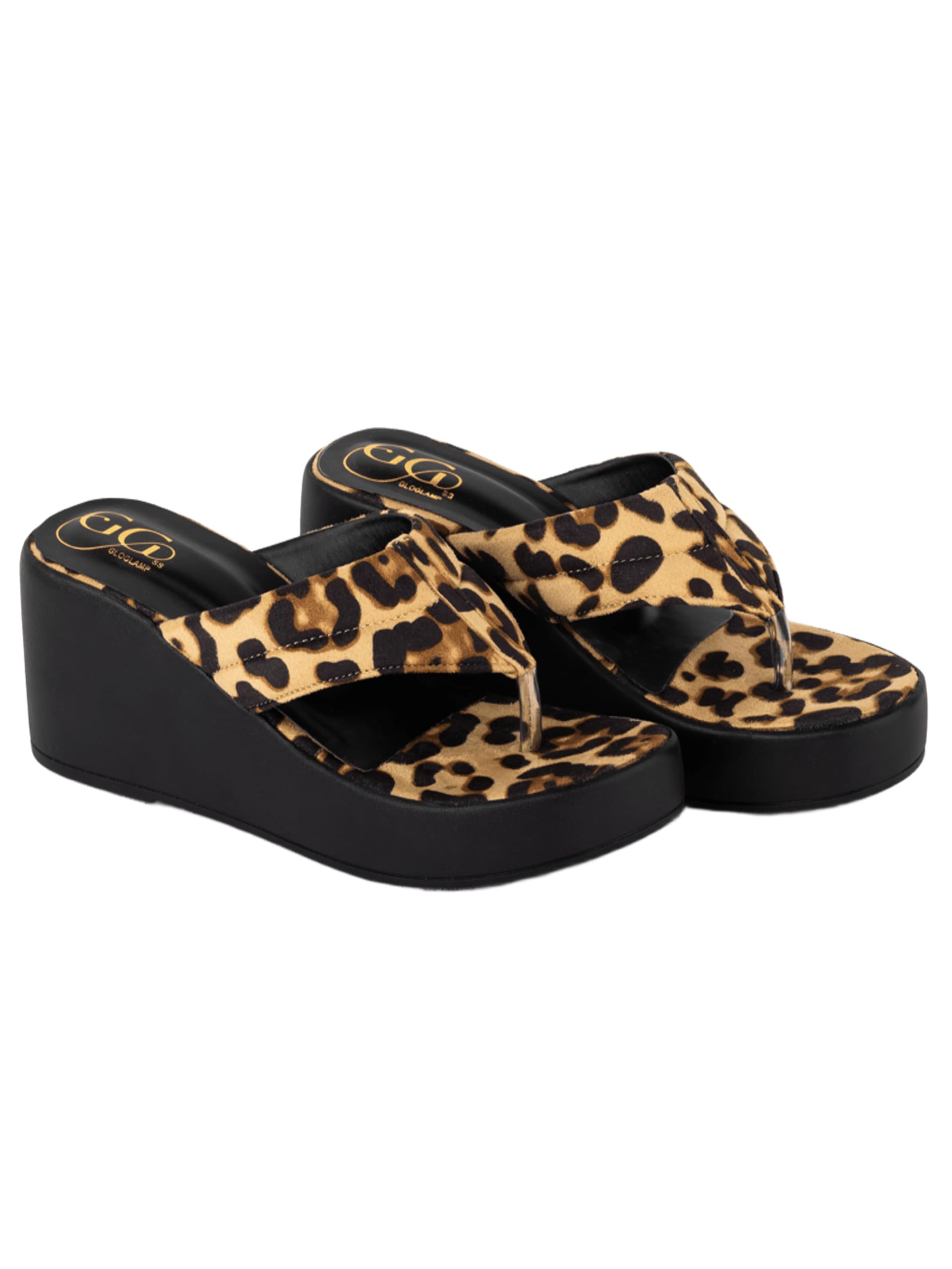 UUNDA Fashion Women’s Leopard Print Wedge Slippers with Toe Separator – Stylish Animal Print Platform Heels for Party & Casual Wear UN-New-5152-image-15