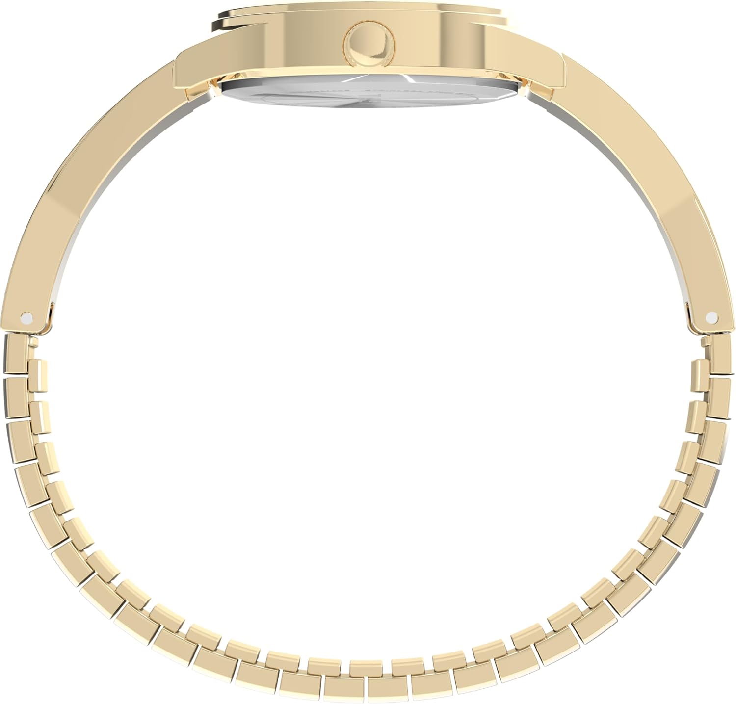 Timex Women's Main Street 25 mm Watch - Gold-Tone Stainless Steel Expansion Band with Black Dial and Gold-Tone Case TW2Y39200