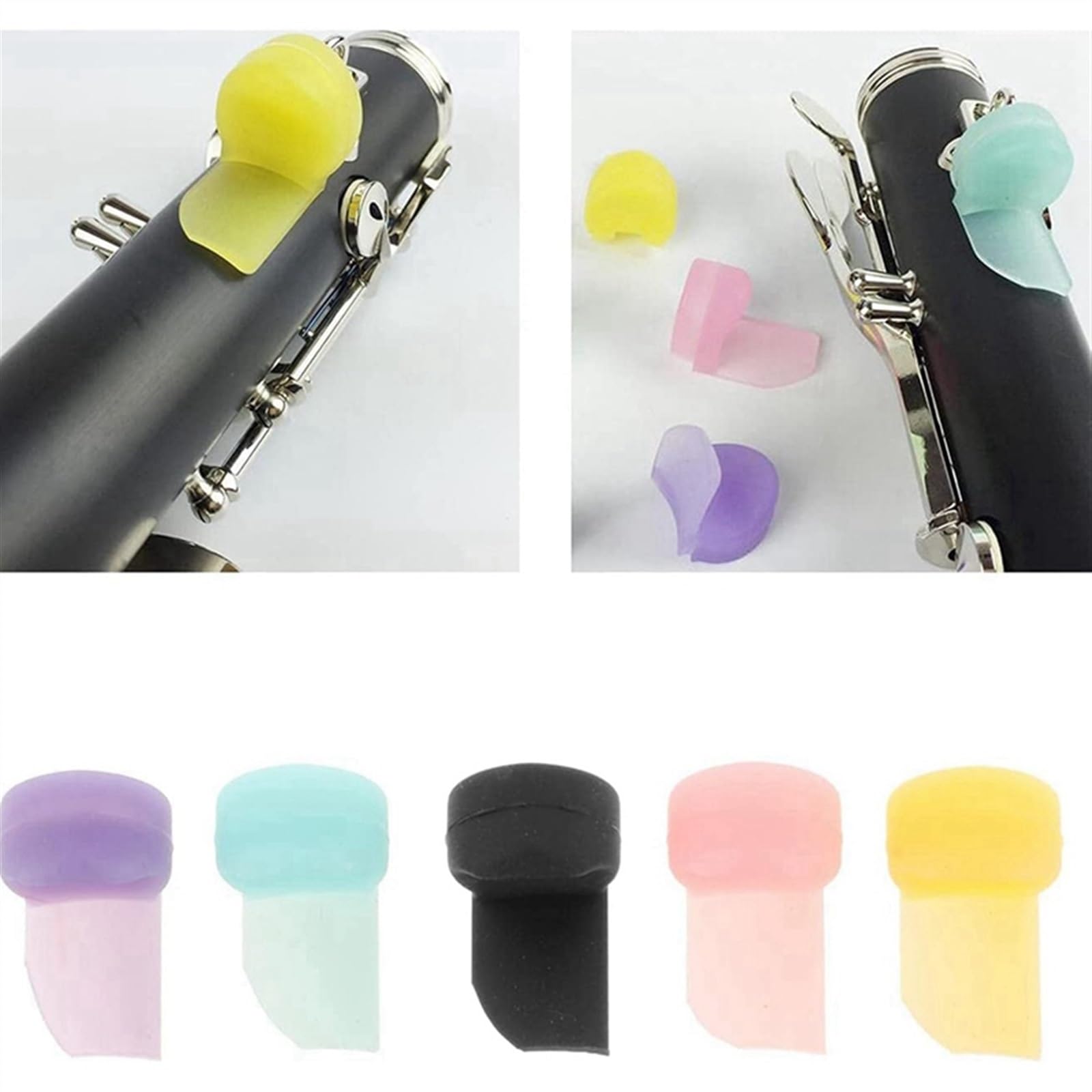 Lot De 10 Protège-pouce En Silicone Souple Pour Hautbois Clarinette Hautbois Repose-pouce Pour Instrument À Vent 5 Couleurs accessoires clarinette