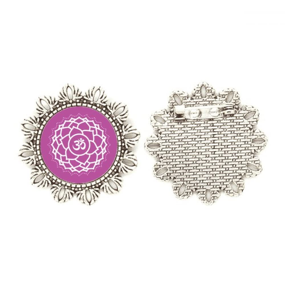 Broche de plata con diseño de letras AM Culture, joya grabada mediana para personalizar tu look 4