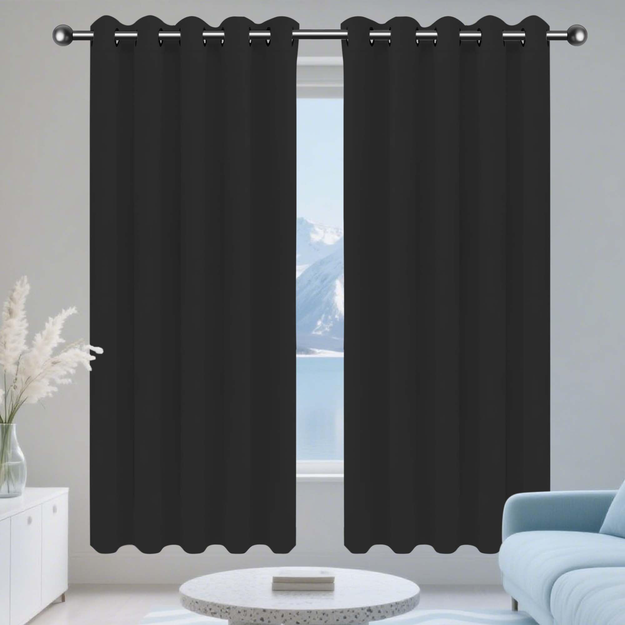 Rideau de chambre thermique isolant thermique 400 x 200 cm à œillets