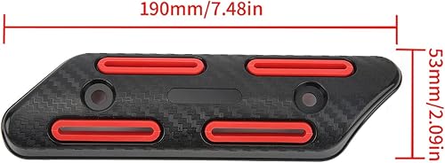Miniatura 6 de Protector térmico de tubería, protector térmico universal para scooters para motocicletas (rojo)