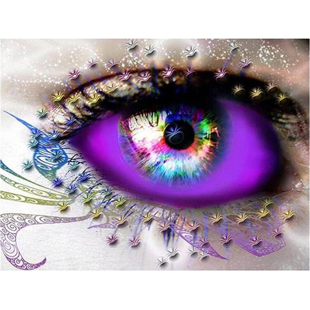 DIY 5D Diamond Painting by Number Kit completo Occhi creativi Pittura a Diamante per Adulti Strass punto croce per la Diamond ricamo per la Decorazione della Parete di casa -Square drill,30x30cm