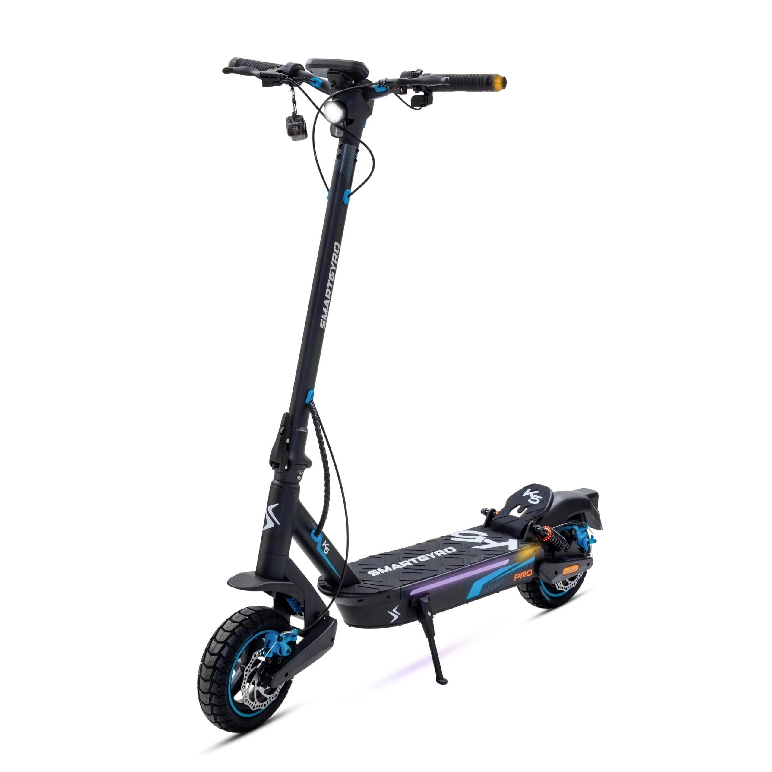 smartGyro K5 PRO - Patinete eléctrico de 48V 1000W, 15.000 mAh, Suspensiones Delanteras y Traseras, Display Multifunción, Ruedas de 10 Neumáticas (Black 1000w 15Ah)