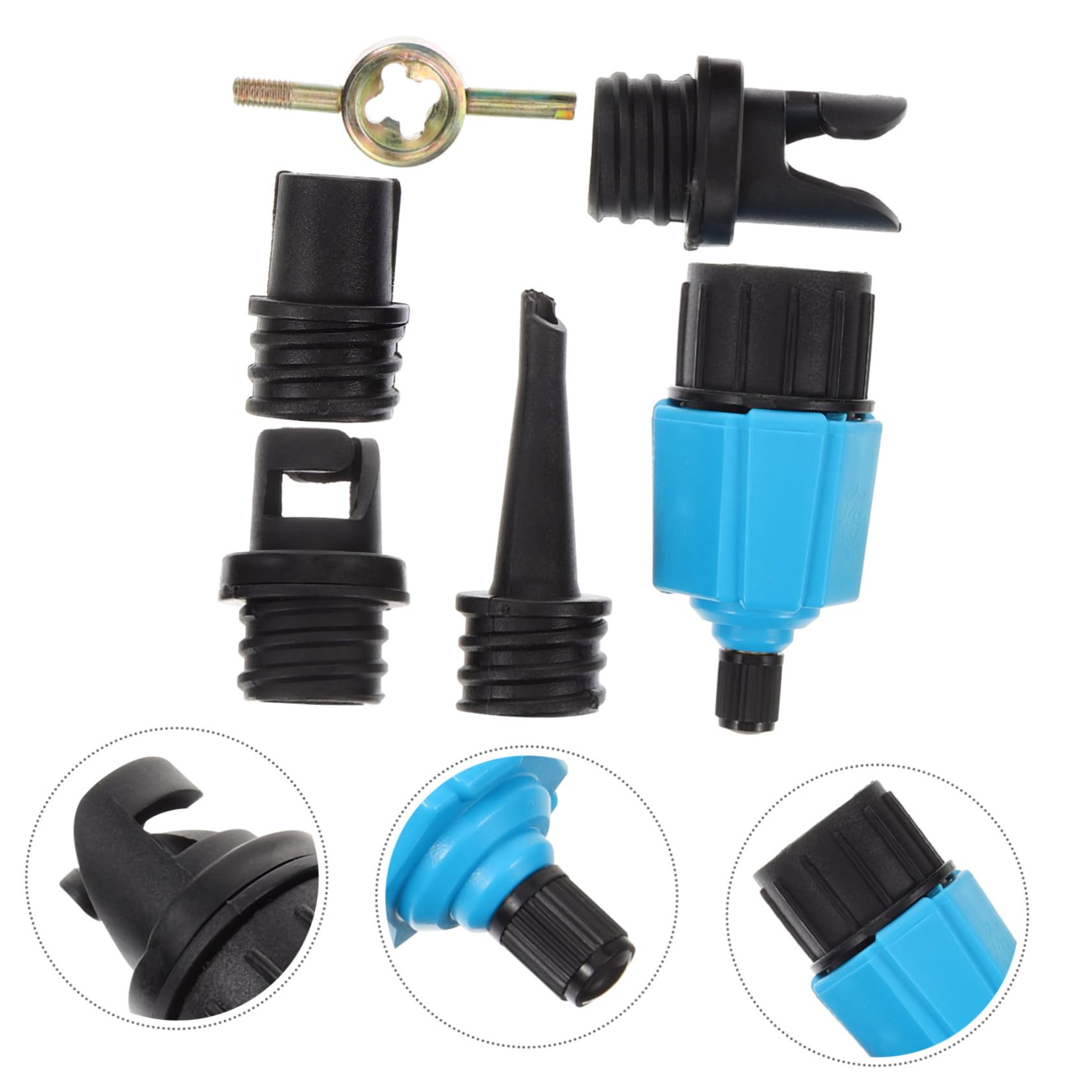 ibasenice Portable Sup Pump Adapter für Schlauchboot und Multifunktionaler Ventiladapter Strapazierfähigem Installieren Verwenden für Paddelboards und Aufblasbare Boote