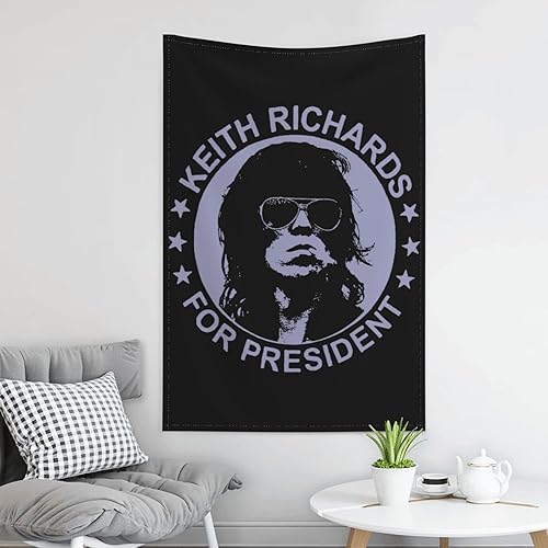 Miniatura 6 de Keith Richards - Tapiz para colgar en la pared, manta de playa, decoración de sala de estar, dormitorio, tamaño único