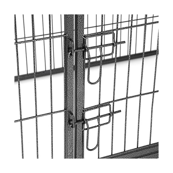 FEANDREA Metal Pet Playpen, Puppy Playpen, Dog Enclosure, Pet Exercise Panels, Grey UPPK04GY FEANDREA Metal Pet Playpen, Puppy Playpen, Dog Enclosure, Pet Exercise Panels, Grey UPPK04GY