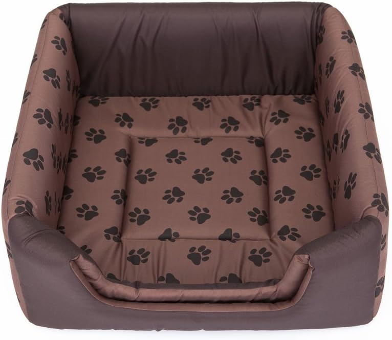 HobbyDog R3 BUTJBL2 Dog Bed Butterfly R3 48 x 48 Brown with Paws, L, Brown, 700 g - Image 5