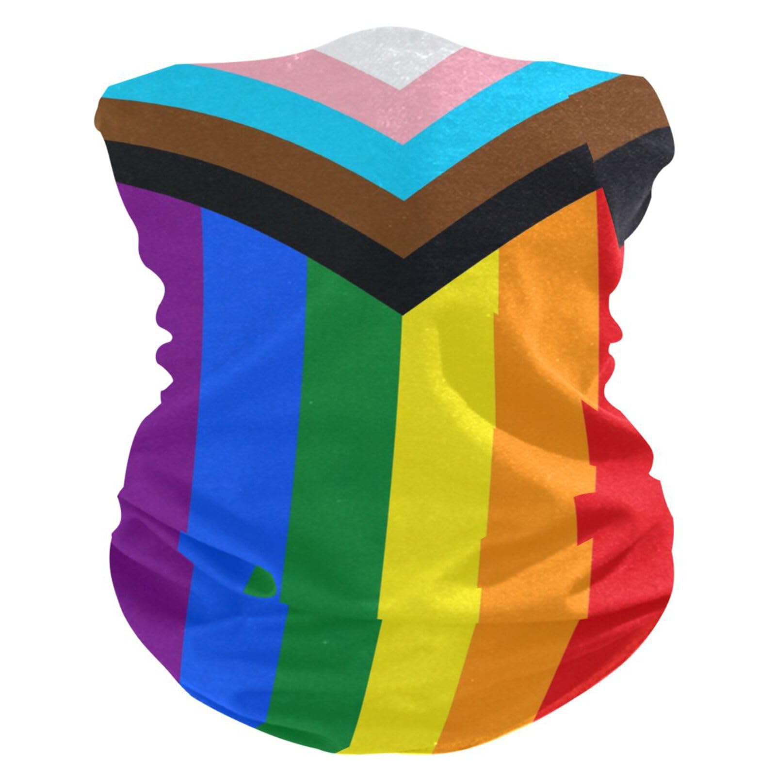 UWSG Fashion Bandanas Headwear Seamless Neck Gaiter Headwrap Balaclava (Goth Bat) (Rainbow Gay Lgbtq)