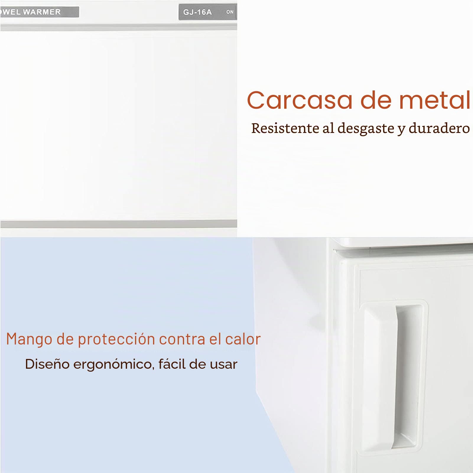 Ejoyous Calentador de Toallas UV de 16L 2 En 1, Toalla de Cara Caliente Esterilizador desinfección Compresas Cosméticas Toalla con Control de Temperatura para El Hogar Salón de Belleza Peluquería