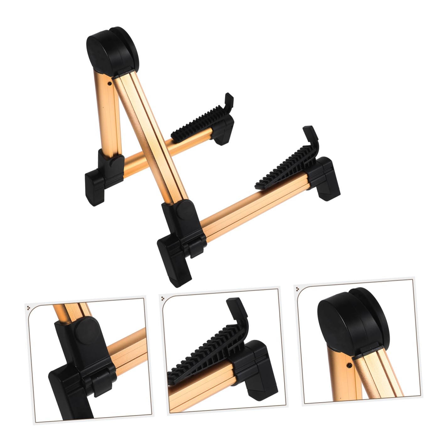 YARNOW Supporto Multiuso da Terra per Chitarra, Basso, Ukulele, Argento | Acciaio Inossidabile, Performance e Scuola, Facile da Usare e Portatile