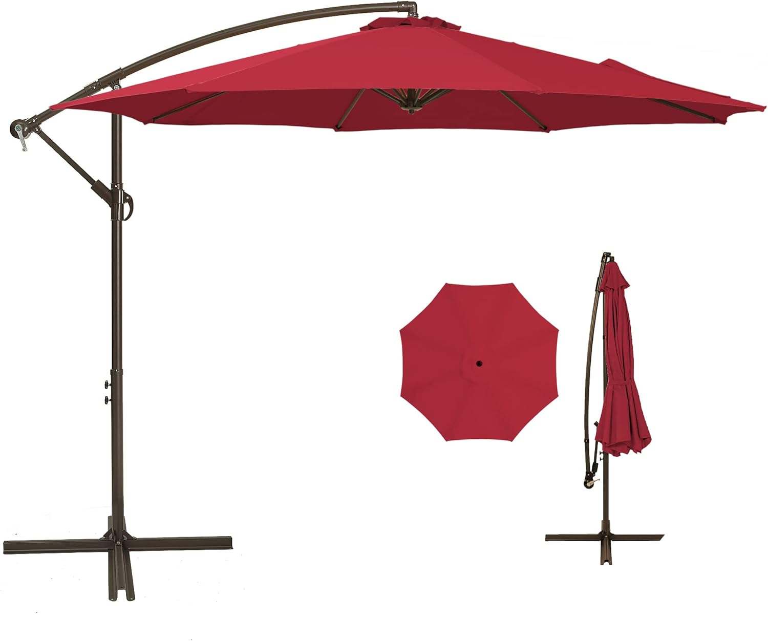 MUCHENGHY 10ft Patio Umbrellas Offset Outdoor Umbrella Cantilever