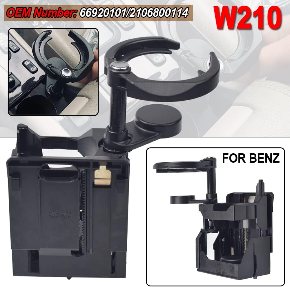 Hacreyatu for Mercedes W210 Car Centre Console Drink Cup Holder Replacement for Benz E-Class E260 E300 E320 E400 A2106800114