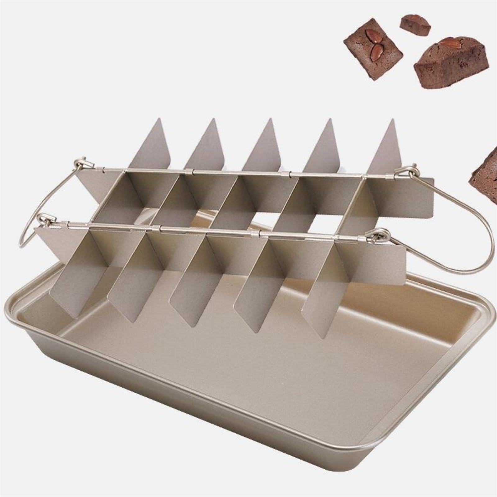 TOWINE Moule Gateau Brownie – Plaque à gâteau antiadhésive, Moule carré, poêle à Pain, Outil de Cuisson, Moule à Brownie Moules pour Cupcakes Chocolat Bonbons (Color : A, Size : F)