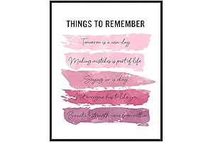 Positive Inspirational Quotes Wall Decor - Motivational Wall Art for Women and Girls