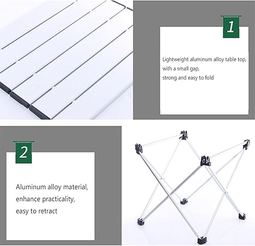 Miniatura 2 de LIULIFE Mesa De JardíN PráCtica, Mesa Plegable Pequeña, Plegable PortáTil, Mesa De Camping, Utilizada para Acampar En El JardíN De Picnic, Blanco