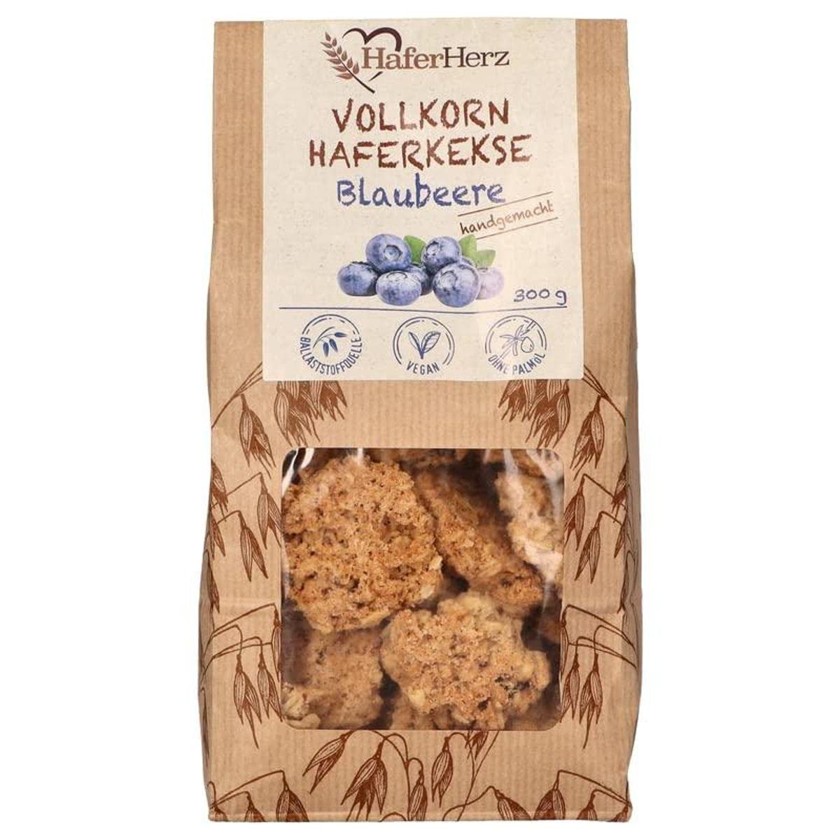 HaferHerz Vollkornhaferkekse Blaubeere 300