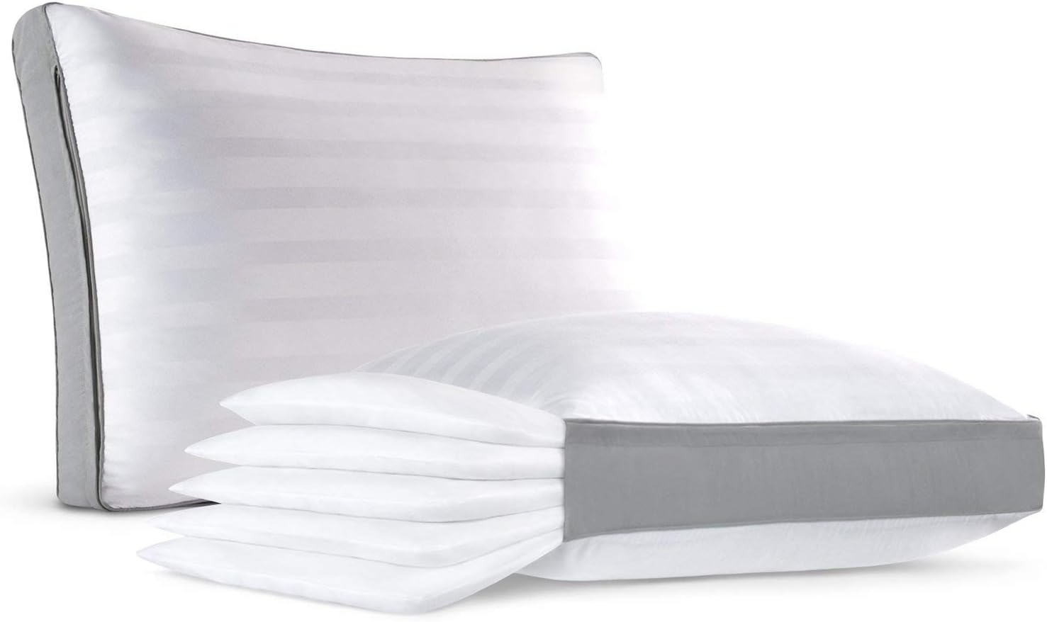 The Ultimate Comfort Stack Pillow - Adjustable 5 Layer Pillow - Add/Remove Layers to Customize Your Pillow Height - Ultra Plush & Hypoallergenic - Queen