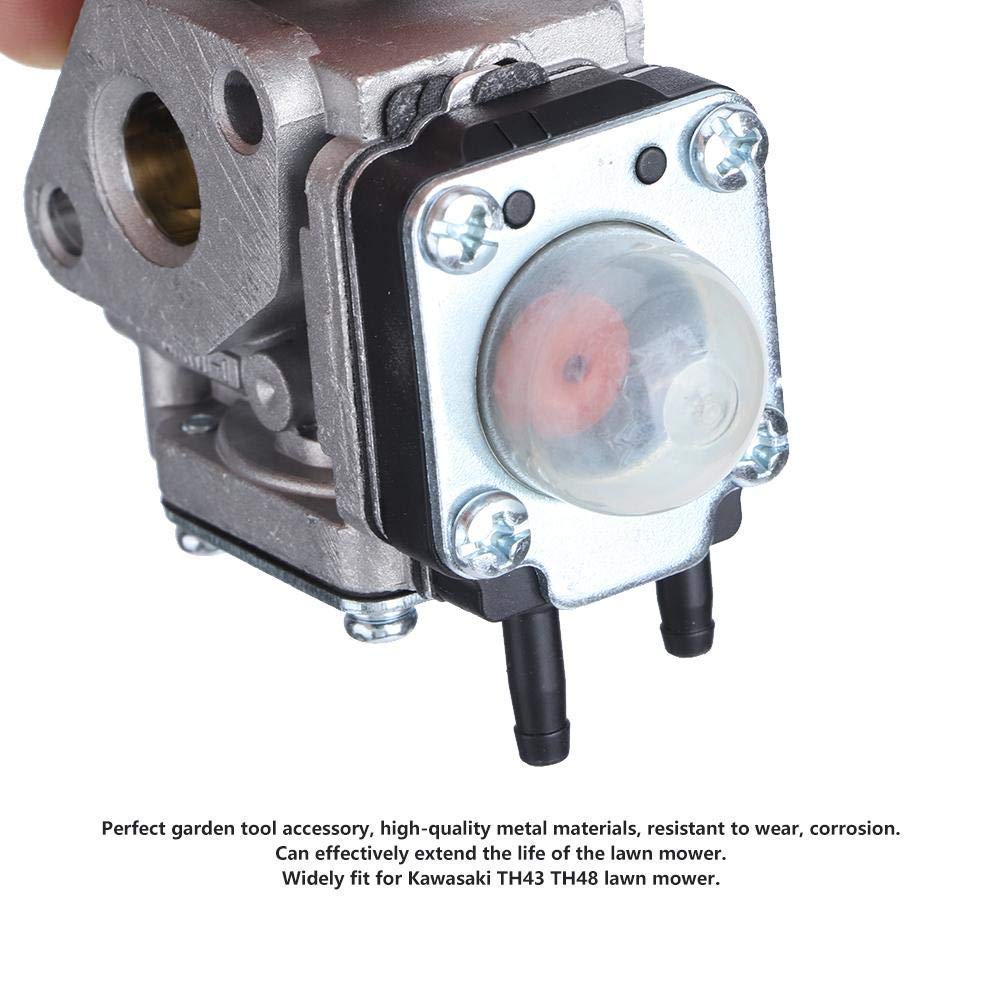 Carburatore Kit, Ricambio per motori tosaerba TH43 TH48, Materiali metallici resistenti usura corrosione, Migliora prestazioni durata apparecchiatura giardino esterno
