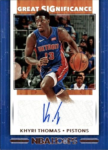 2019-20 NBA Hoops Great SIGnificance #18 Khyri Thomas Auto Detroit Pistons Official Panini Basketball Trading Card (Retail Exclusive Auto)