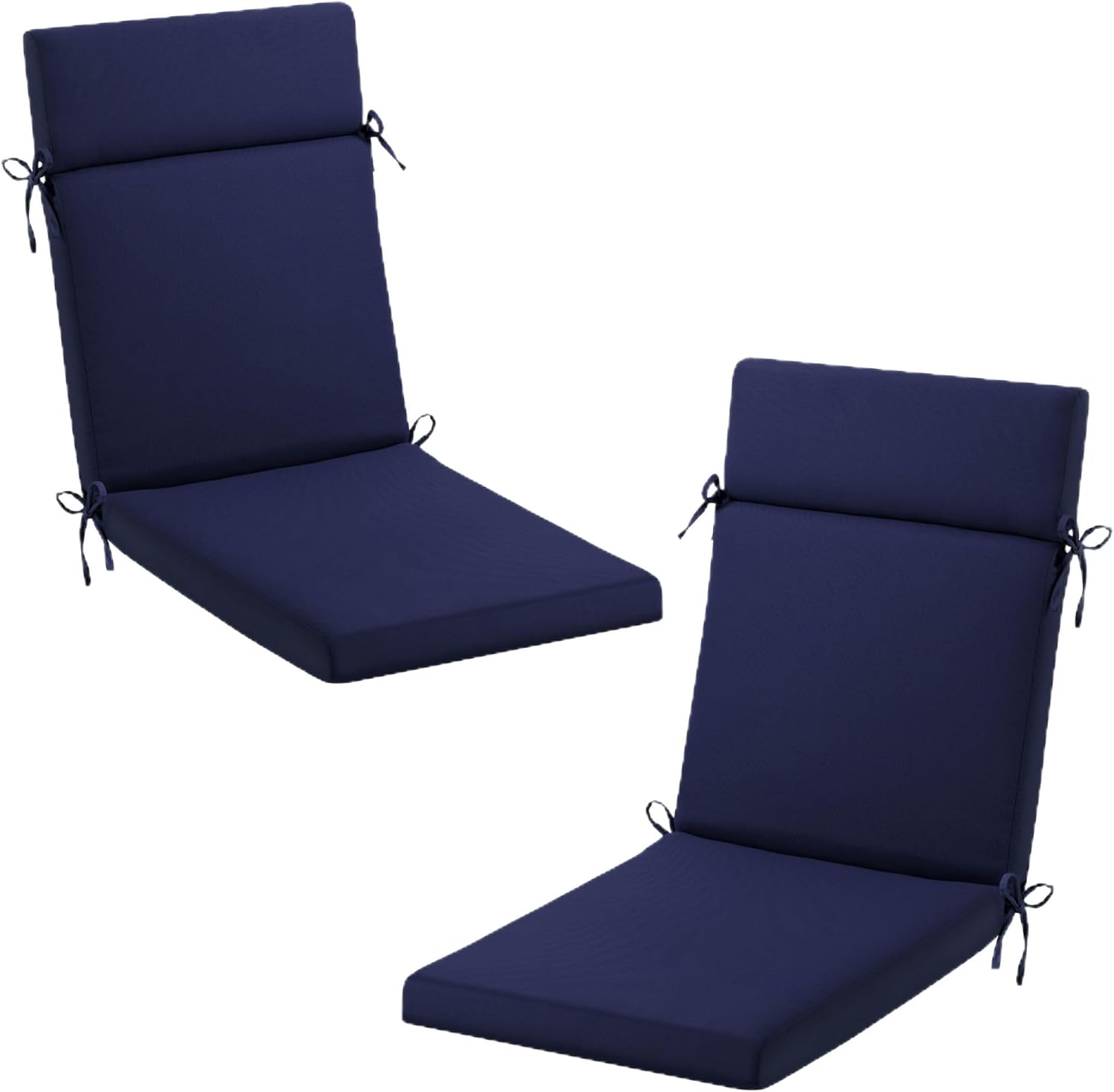 20x20 Inch Outdoor Chair Cushion - All-Weather Water & Fade Resistant for Rocking Chairs, Patio Dining Chairs, Adirondack Chairs (2 * Blue)