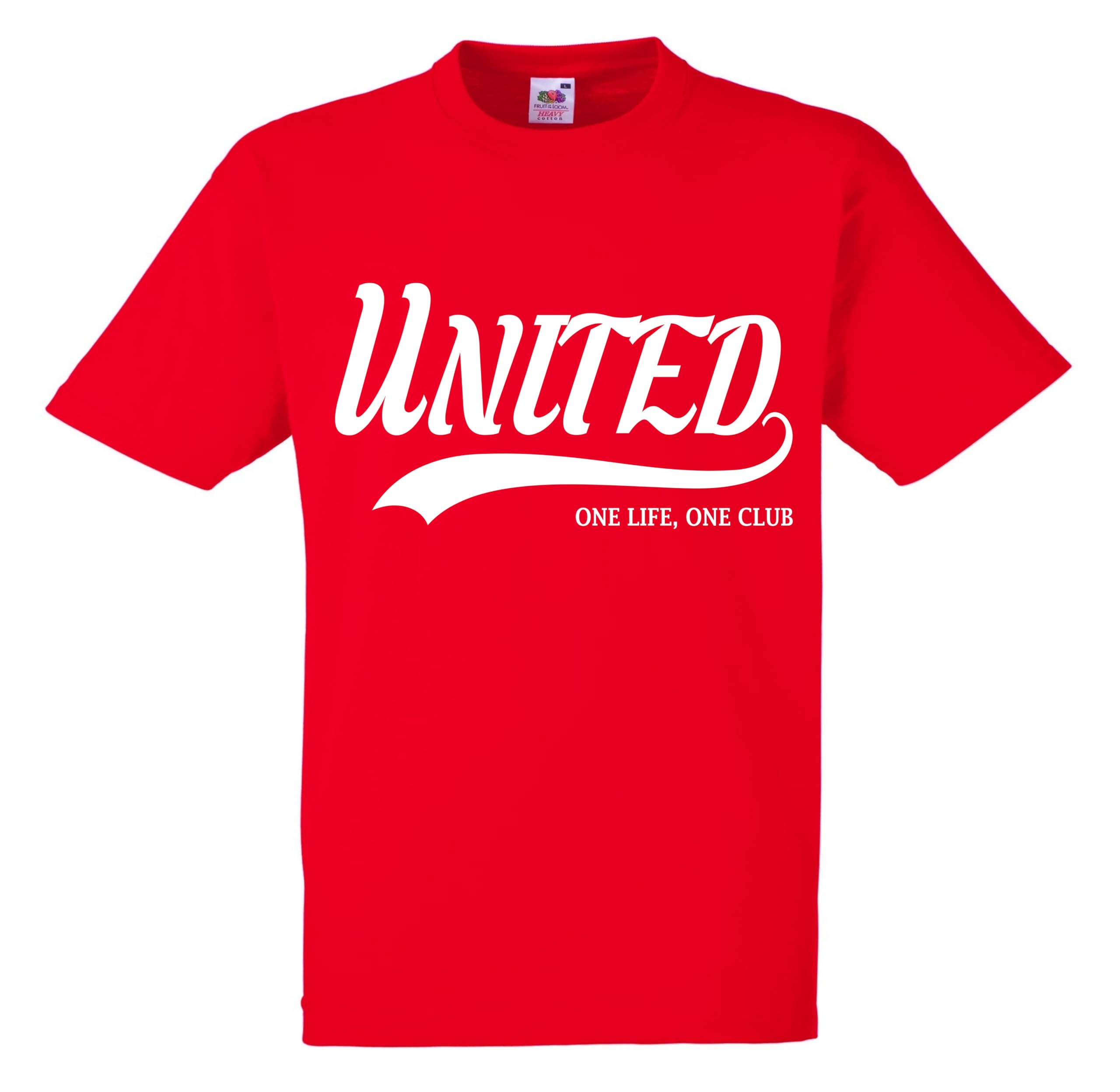 One Life one Club United Tshirt top Football Gift Premium Clothing red