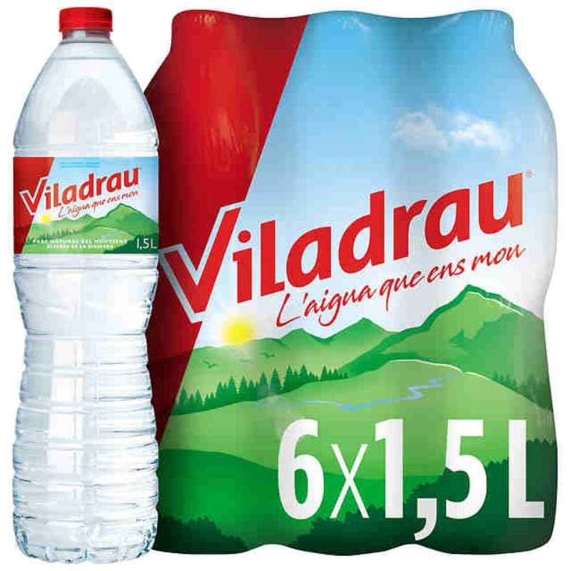 AGUA VILADRAU 1,5 LT X 6 UNIDADES