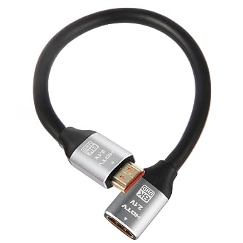 HDMI Extension Cable 8K, HDMI Male to Female Adapter Extender Cord 1FT, Compatible with Xbox PS5 PS4 Roku TV Laptop PC and More