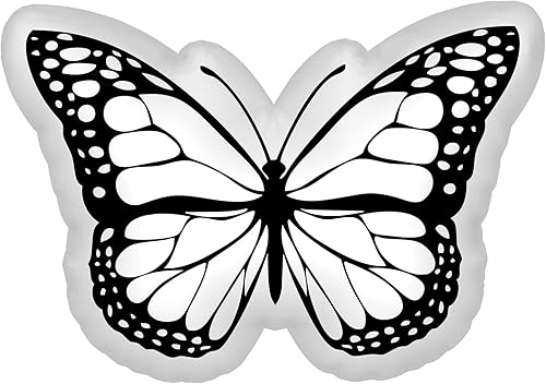 Miniatura 1 de Almohadas decorativas con forma de mariposa blanca, bonita decoración de habitación y sofá de sala de estar, 12 pulgadas