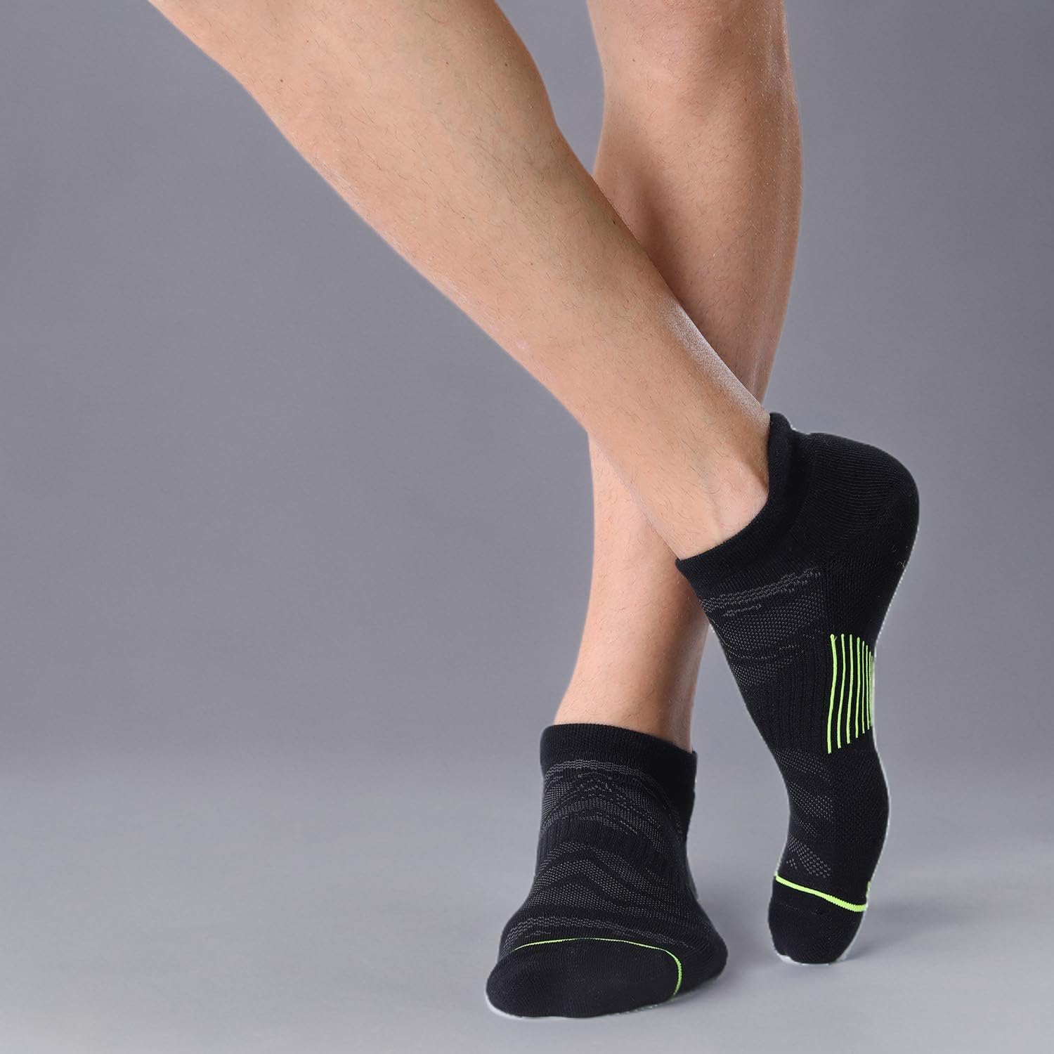 FITRELL 6 Pack Men's Ankle Running Socks Low Cut Cushioned Athletic Sports Socks 7-9/9-12/12-15 - Image 10