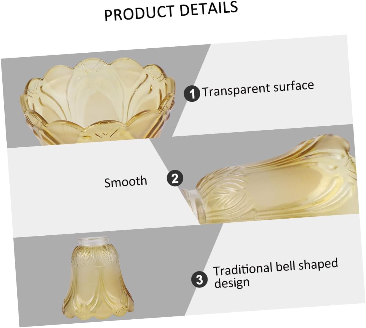 Hemobllo Glass Lampshade Table Light Cover Modern Lamp Shades for Living Room Replacement Lampshade