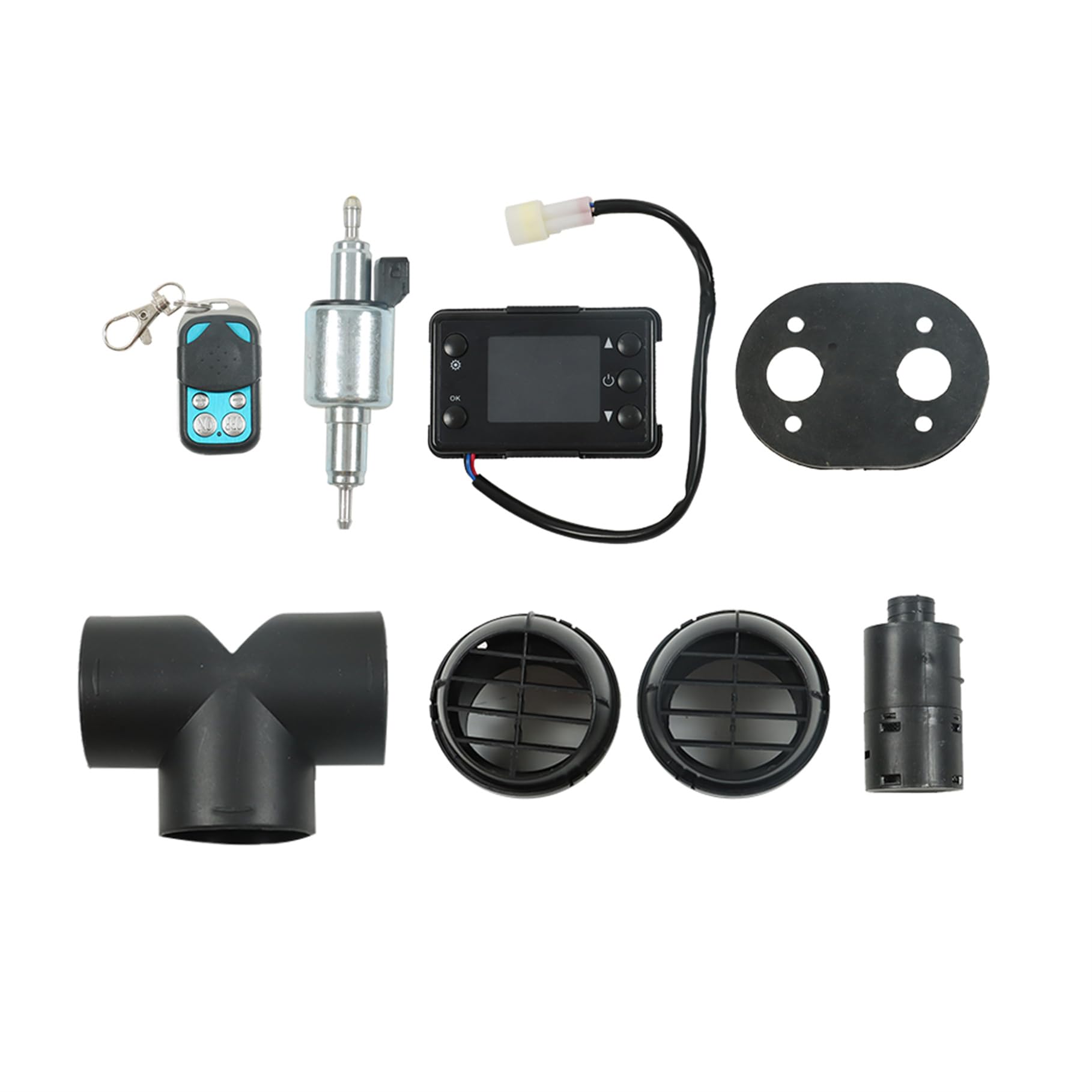 Calefactor de estacionamiento diésel Tipo Split de 5 kW y 12 V con Interruptor LCD y Control Remoto, Repuesto para vehículos recreativos, autocaravanas, remolques, Camiones y Barcos.