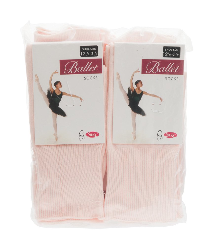 Silky Pink Socks (6 Pack) 12.5-3.5
