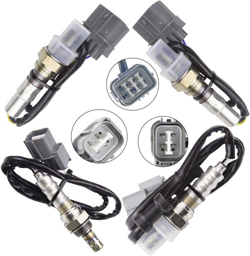 Guniang 4x Oxygen O2 Sensor 1 & 2 for 2005-2008 Acura RL 3.5L; 2006-2008 Honda Ridgeline 3.5L; 2004-2007 Saturn Vue 3.5L Upper + Lower