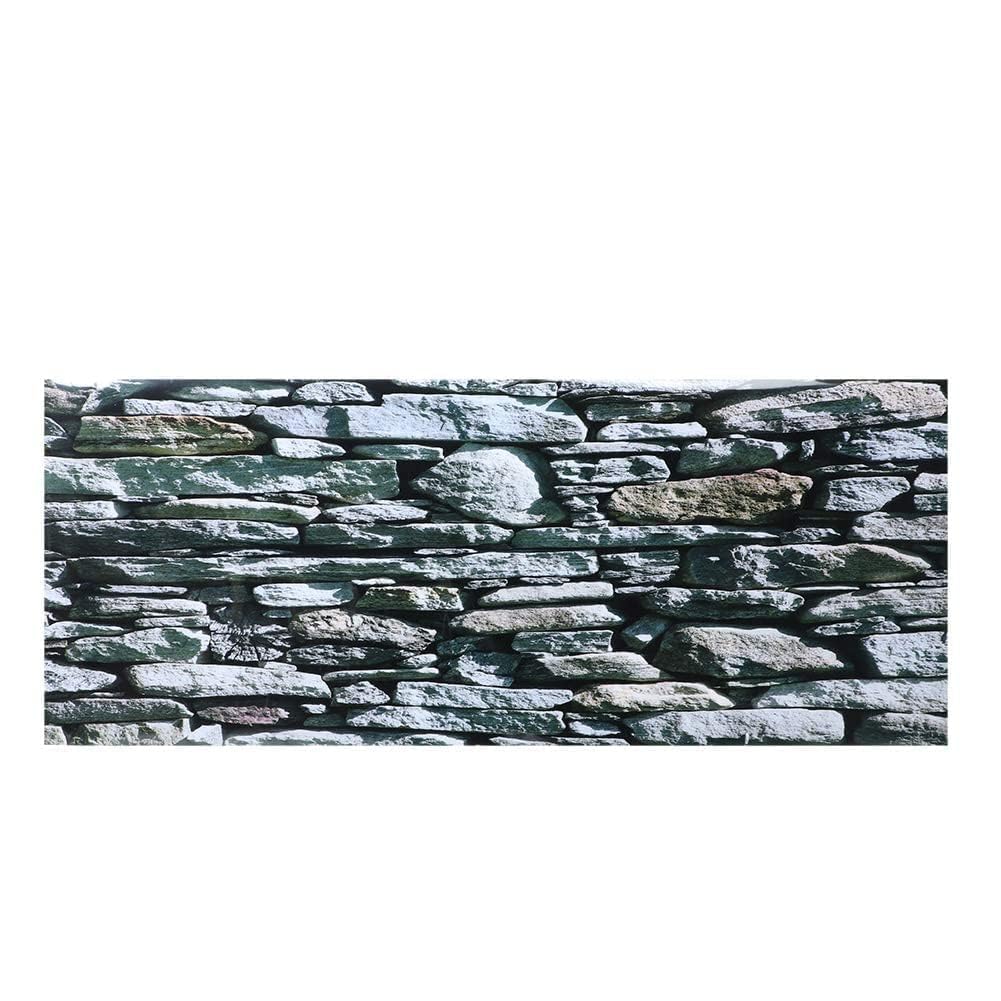 Pssopp Aquarium Background Poster Fish Tank Backdrop Sticker Adhesive Sticker Stonewalling Pattern PVC Sticker Aquarium Landscape Wallpaper(61x30cm)