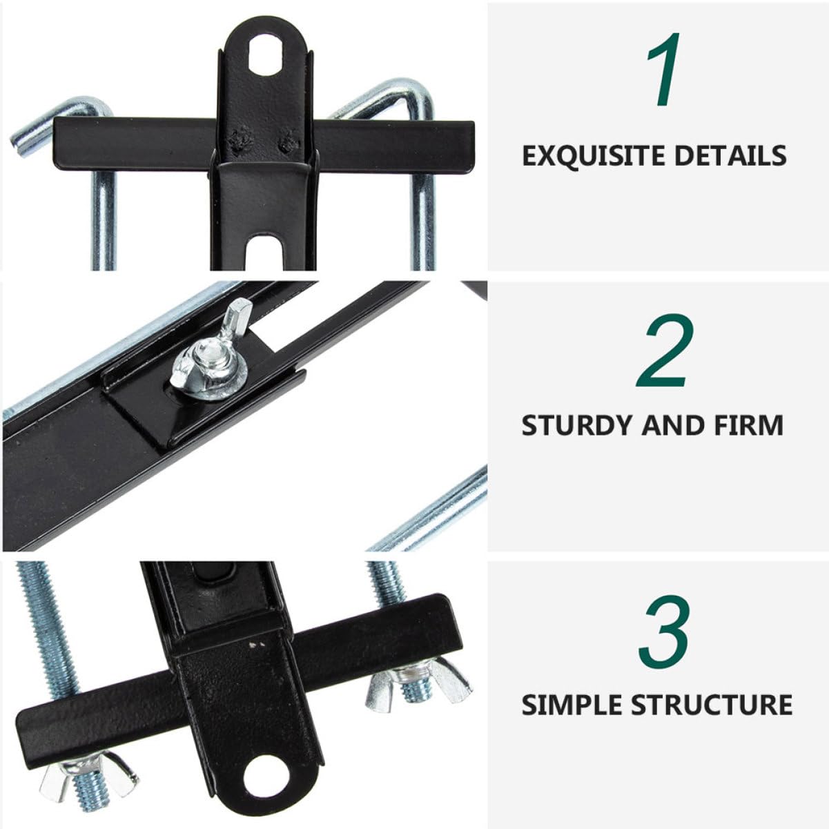 SOLUSTRE 2 pièces Support de Batterie Réglable pour Voiture Support de Fixation de Batterie Électrique Durable et Sûr