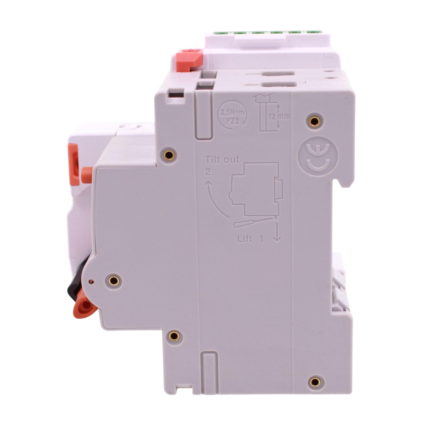 Interruptor magnetotérmico diferencial WIFI con reinicio automático, RCBO tipo A curva C, Idn 30mA / 0.03A, In 6A, APP Tuya Smart Life, 2P hasta 6kA, 3 módulos, control remoto y manual