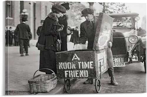 Póster vintage de camión de comida, camión de comida, comida callejera, decoración de restaurante, arte de pared de cocina, lienzo B, pósteres e