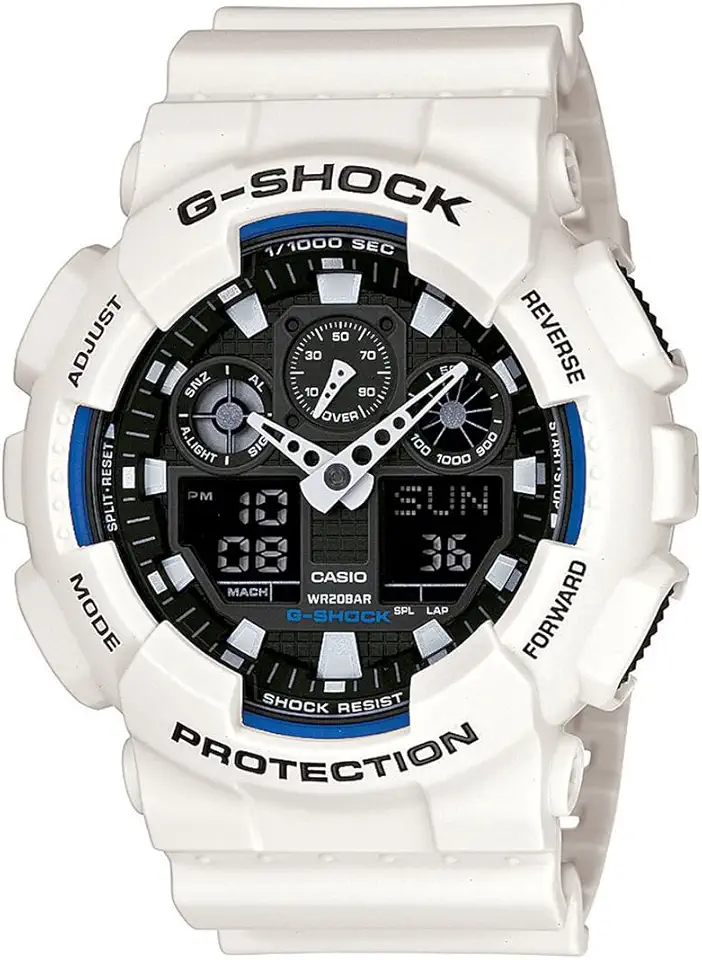 Relógio G-Shock GA-100 Analógico e Digital Branco