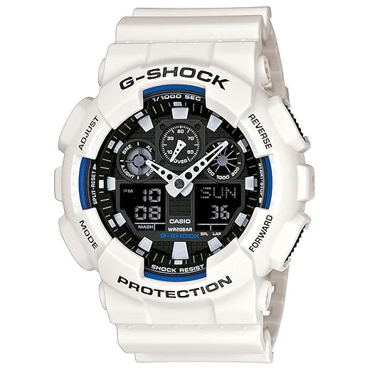 Relógio G-Shock GA-100 Analógico e Digital Branco