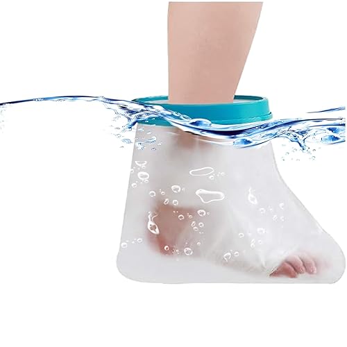 Miniatura 6 de Funda impermeable para piernas para ducha  Protector extra grande para pies y piernas, sellado hermético para piernas rotas, tobillos o pies