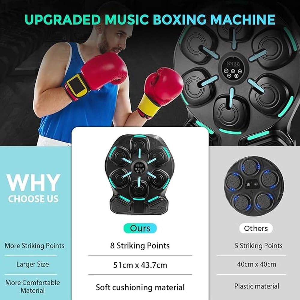 Guanti da Boxe Rossi con Riproduzione Musicale Bluetooth Esperienza | allenamento insieme all'attrezzatura da boxe per l'allenamento I guanti Pro Mex possono collegare il telefono per riprodurre