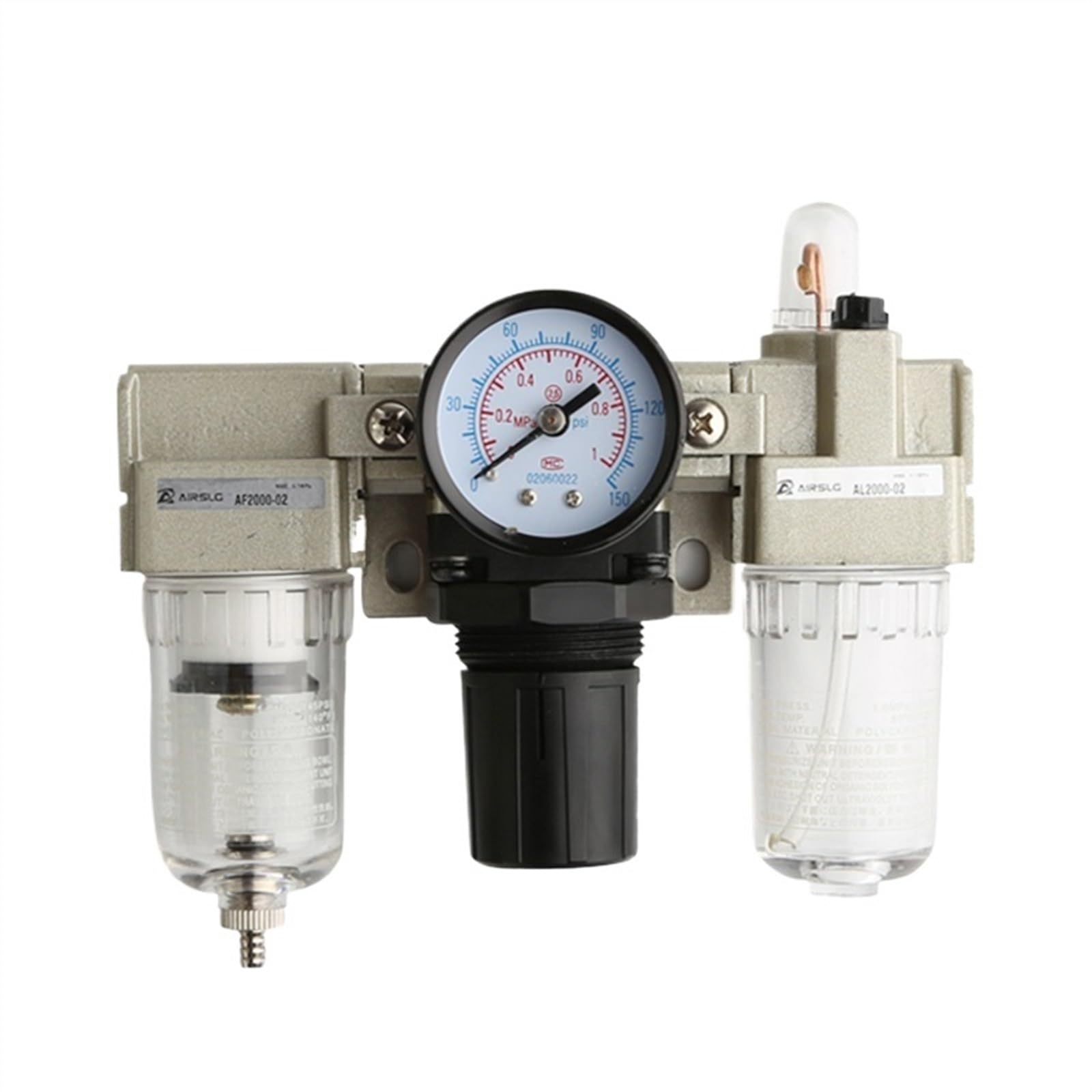 1 pièces AC2000 AC3000 AC4000 AC5000 Processeur d'air -02-03-04-06-10 D Séparateur d'eau d'huile filtre lubrificateur compresseur d'air Pression(AC3000-03D)