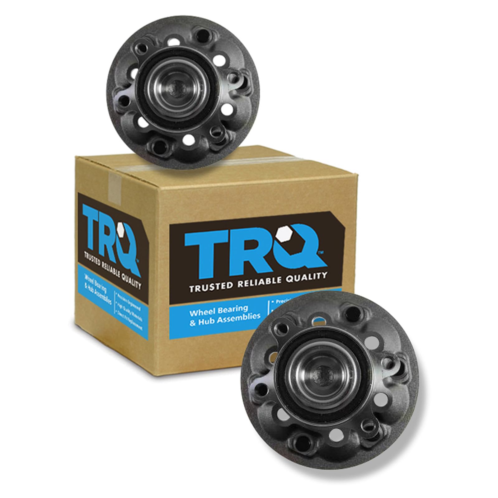 TRQ Front Left and Right Wheel Bearing and Hub Assembly Set 2 Piece