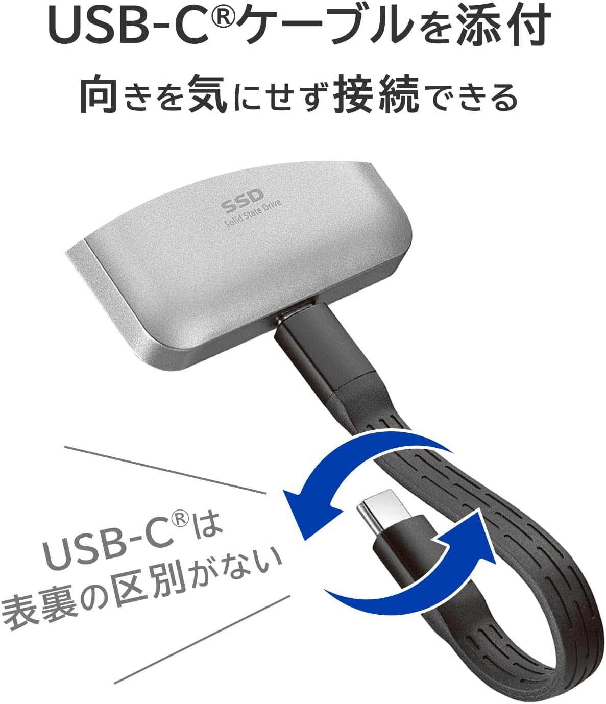 IODATA External SSD, 1 TB, MagSafe, Magnetic, USB, Type-C High Speed Transfer, Maximum Reading Speed of 1,800 MB/s Capture, Vlog, Smartphone Capacity [iPhone/iPad/Windows/Mac/Chromebook] SSMG-UWC1/UE