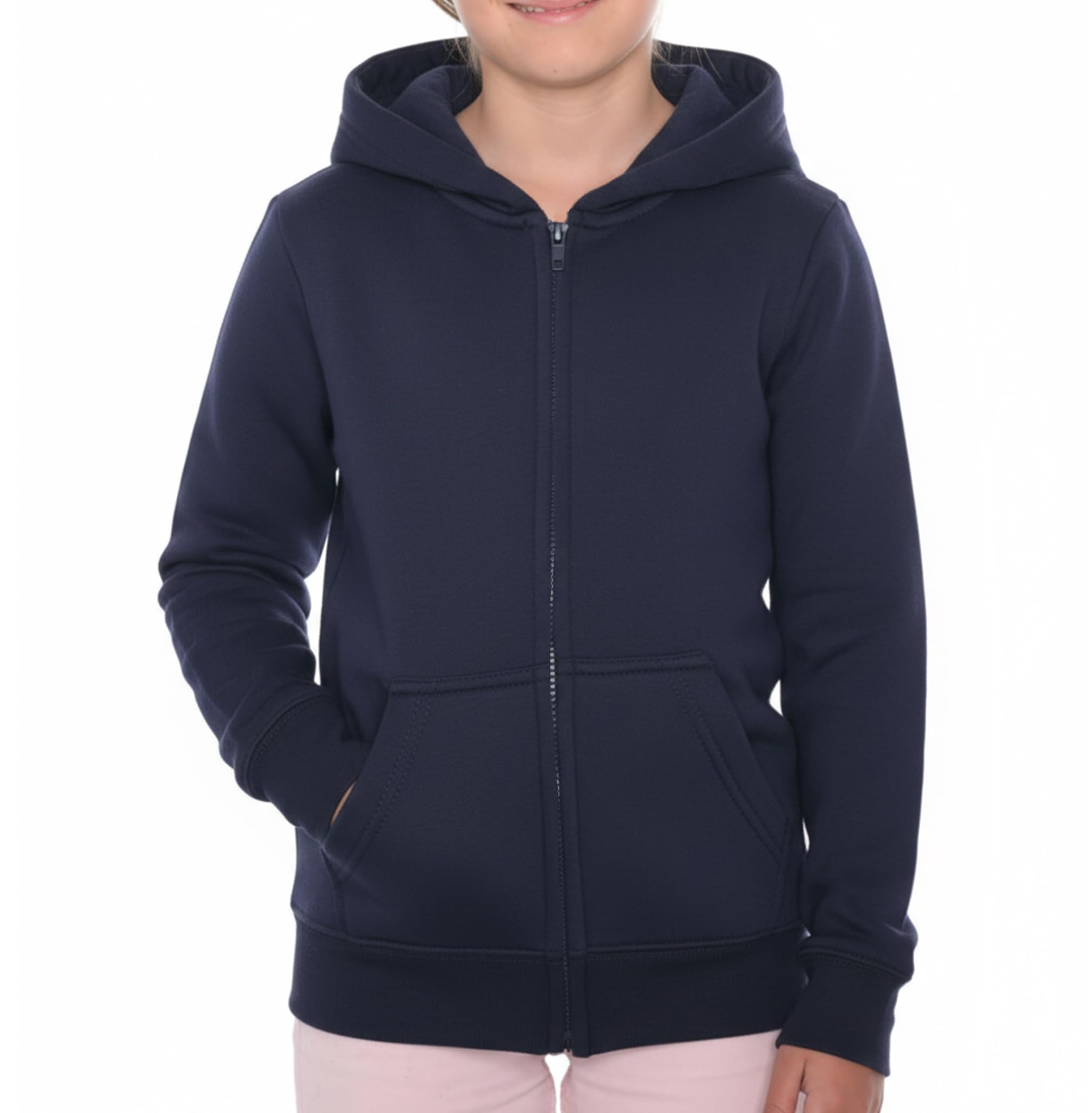 ROCK-IT Apparel dziecięca kurtka z kapturem i zamkiem błyskawicznym, bluza, sweter, rozmiary 98-164, unisex, miękka i wytrzymała tkanina premium