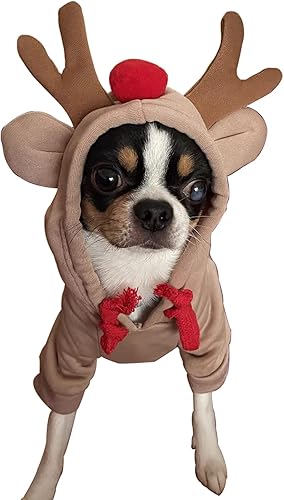 Ropa para mascotas, sudadera con capucha para perros, con forma de fruta de alce, ropa para clima frío, disfraz para cachorros, gatos, perro pequeño