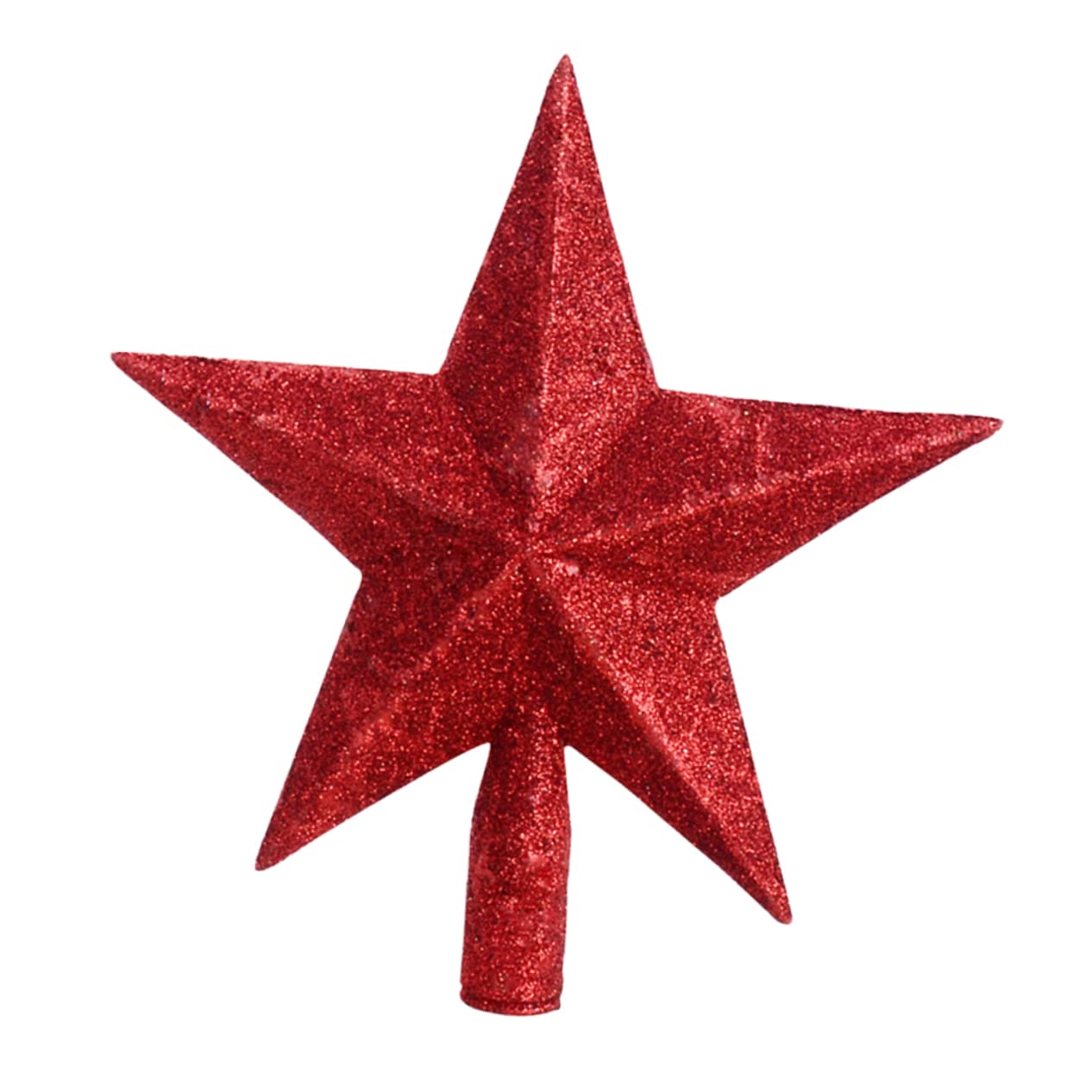 Étoile de Sapin de Noël Ambiance Festive et Design Unique en Plastique 20 Cm Rouge Décoration Créative à Cinq Branches pour Bureau ou Fête de Noël