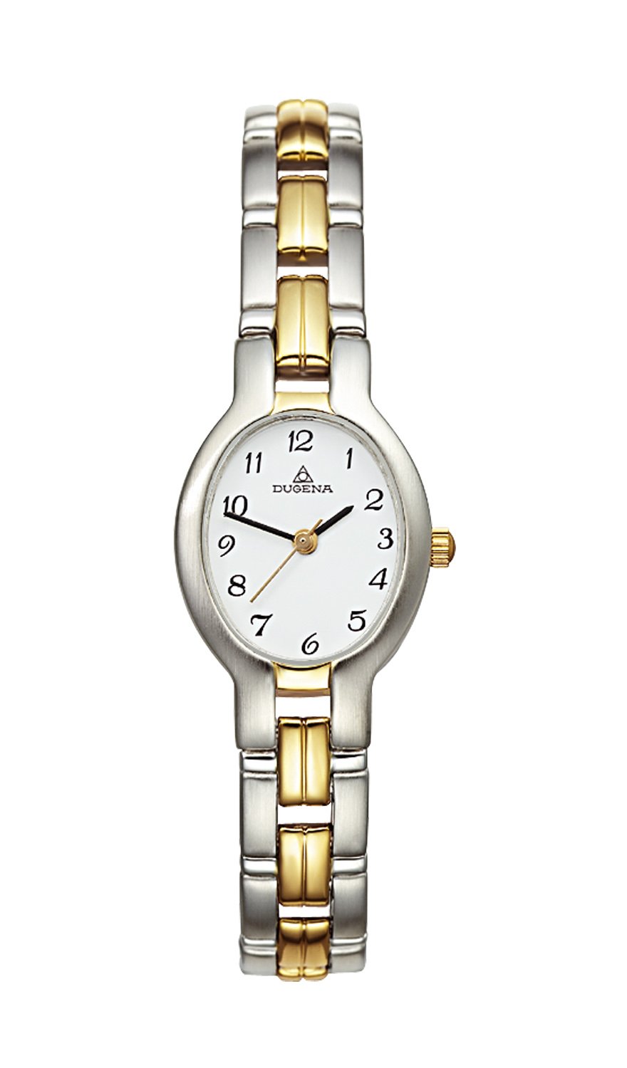 Dugena Damen-Armbanduhr Traditional Classic Analog Quarz Edelstahl beschichtet 4110323